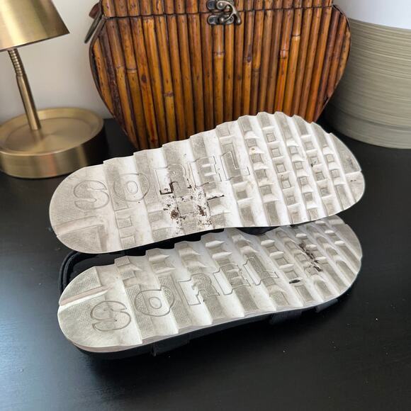 SOREL Roaming Decon Sandal Black Leather Strappy Sz 10 - Picture 6 of 7